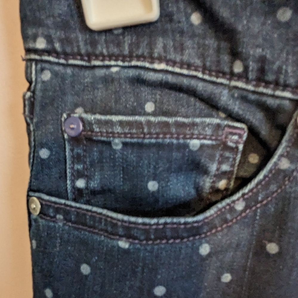 Gap 1969 skinny jeans size 28 (8) Polk dot. Excellent condition.